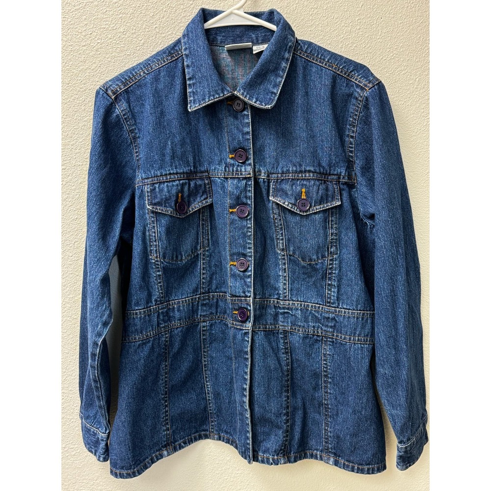 Carolina Blues Blazer Style Jean Jacket Size‎ 16 Medium Wash